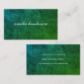 Carte De Visite texture verte chic (Devant / Derrière)