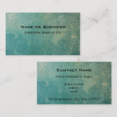 Carte De Visite Texture verte Grunge (Devant / Derrière)
