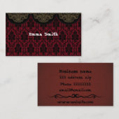 Carte De Visite Texture victorienne (Devant / Derrière)