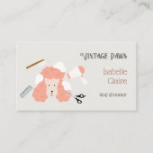Carte de visite texturé Vintage Retro Chien Groomi (Devant)