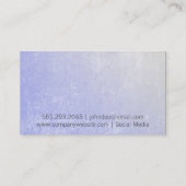 Carte De Visite Texture | Violet clair (Dos)