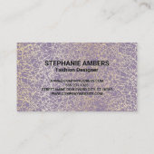 Carte De Visite Texture violette et or | Moderne (Dos)