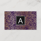 Carte De Visite Texture violette et or | Moderne (Devant)