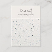 Carte De Visite Textures blanc blanc chic tacheté 2 Porte-oreilles (Devant)