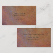 Carte De Visite Textures de cuivre (Devant / Derrière)