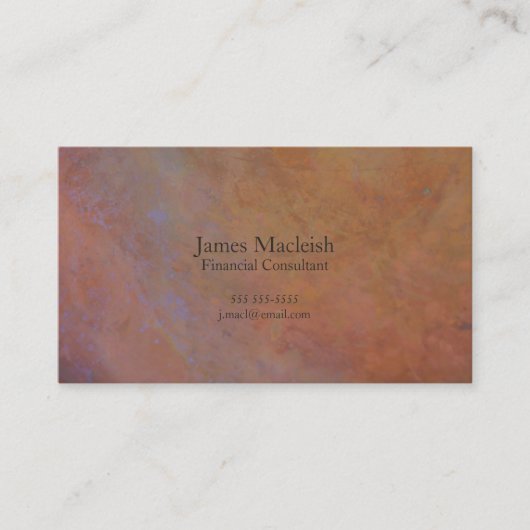 Carte De Visite Textures de cuivre (Devant)