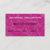 CARTE DE VISITE TEXTURISÉ DE SALON DE BEAUTÉ (Dos)