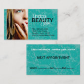 CARTE DE VISITE TEXTURISÉ DE SALON DE BEAUTÉ (Devant / Derrière)