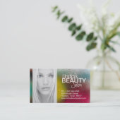 CARTE DE VISITE TEXTURISÉ DE SALON DE COIFFURE ET (Debout devant)