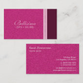 Carte de visite texturisé en pierre de Fuschia (Devant / Derrière)