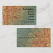 Carte de visite texturisé grunge de site Web d'art (Devant / Derrière)