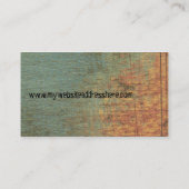 Carte de visite texturisé grunge de site Web d'art (Dos)
