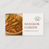 Carte De Visite Thai Restaurant Catering Service Photo (Devant)