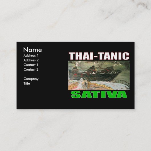 CARTE DE VISITE THAI TANIC SATIVA (Devant)