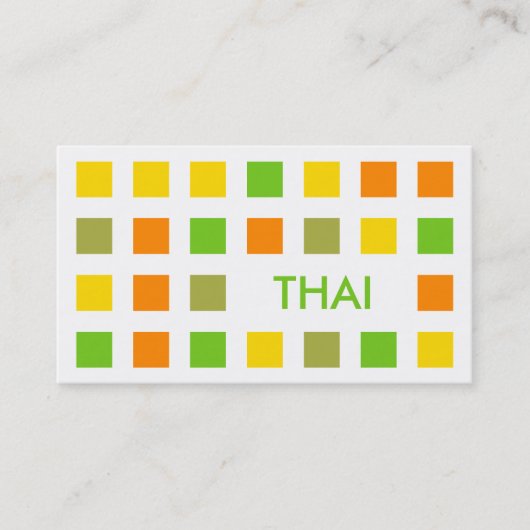 Carte De Visite THAÏLANDE (carrés modernes) (Devant)