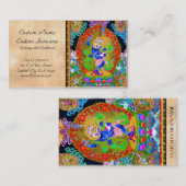 Carte De Visite Thangka tibétain oriental frais Simhavaktra Dakini (Devant / Derrière)