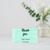 Carte De Visite Thank you add name message simple stylish calligra (Debout devant)