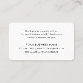 Carte De Visite Thank You Custom Logo Modern Script Black (Dos)