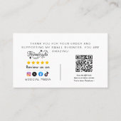 Carte De Visite  Thank You For Shopping  (Dos)