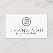Carte De Visite Thank You for Your Purchase Packaging Inserts (Devant)
