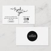 Carte De Visite Thank You Promo Code 2025 Social Media Your Logo (Devant / Derrière)