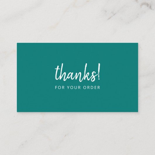 Carte De Visite Thanks Insertion (Dos)