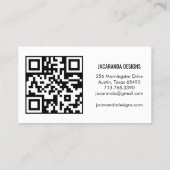 Carte De Visite THANX Brushstroke Merci pour votre commande QR Cod (Dos)