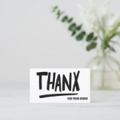 Carte De Visite THANX Brushstroke Merci pour votre commande QR Cod (Debout devant)