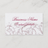 Carte De Visite Thé d'après-midi, sur or, (Dos)