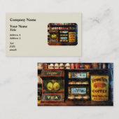 Carte De Visite Thé et café (Devant / Derrière)