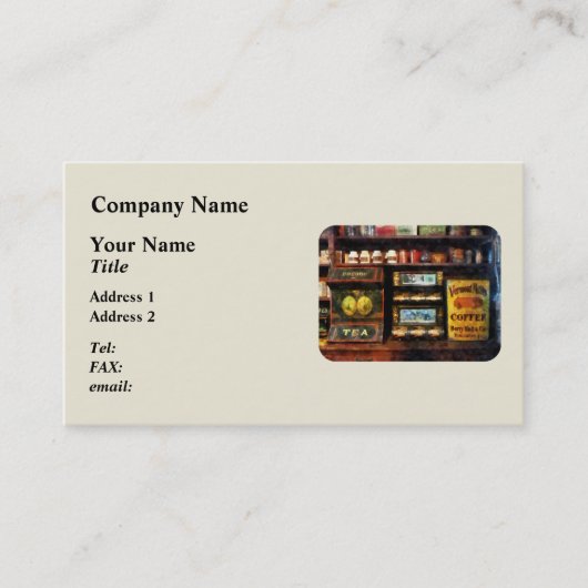 Carte De Visite Thé et café (Devant)