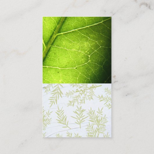 Carte De Visite Thé et Coupe | Thé vert (Dos)