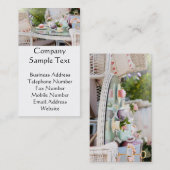 Carte De Visite Thé et gâteaux d'après-midi dans le jardin (Devant / Derrière)