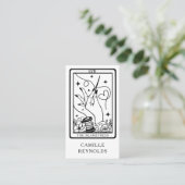 Carte De Visite The Mystical Seamstress Tailor Tarot Business Card (Debout devant)