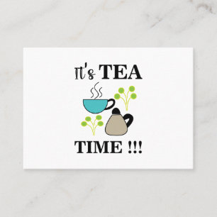 Carte De Visite Thé Temps Thé Tasse Amoureux du Thé
