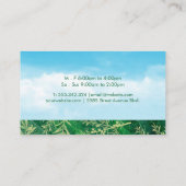 Carte De Visite Thé vert | Branches nuages et feuilles (Dos)