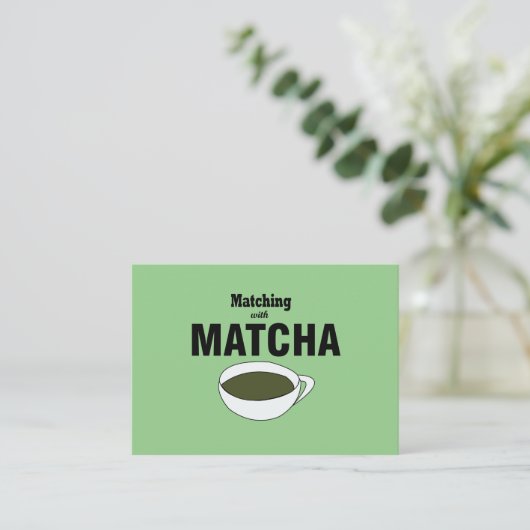 Carte De Visite Thé vert Matcha (Debout devant)