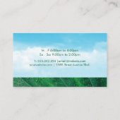 Carte De Visite Thé vert | Nuages et feuilles (Dos)