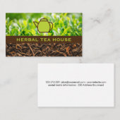 Carte De Visite Thé vert | Plantes de thé et thé séché (Devant / Derrière)