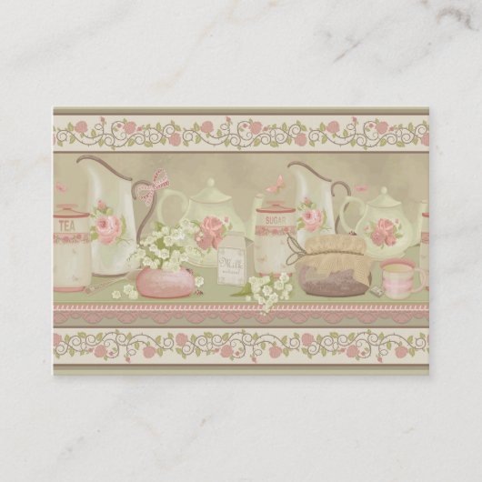 Carte De Visite Thé vintage (Devant)