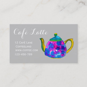 Carte De Visite Théâtre d'un café moderne