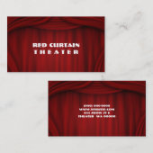 Carte De Visite Théâtre Entertainment Interprète Comédien Magicien (Devant / Derrière)