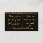 Carte De Visite Théâtre pour les arts de la scène (Dos)