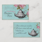 Carte De Visite Théière vintage (Devant / Derrière)