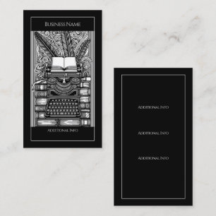 Carte De Visite Thème 3 de l'écrivain vintage