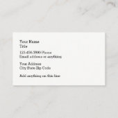 Carte De Visite Thème à la mode d'animal familier (Dos)