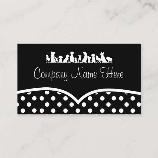 Carte De Visite Thème à la mode d'animal familier (Devant)