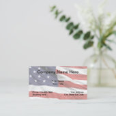 Carte De Visite Thème américain de bannière étoilée (Debout devant)