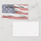 Carte De Visite Thème américain de bannière étoilée (Devant / Derrière)