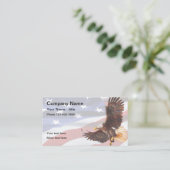 Carte De Visite Thème Américain Eagle Étoiles Et Bandes (Debout devant)